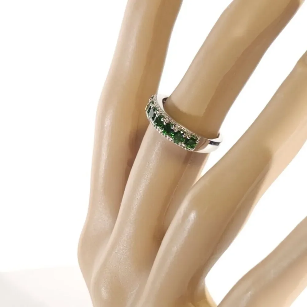 Chrome Diopside Band Ring Size 6